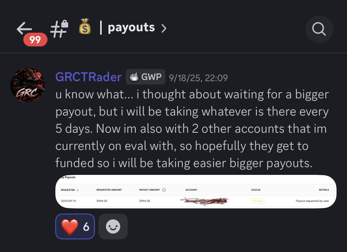 Payout dashboard — $994 payout requested